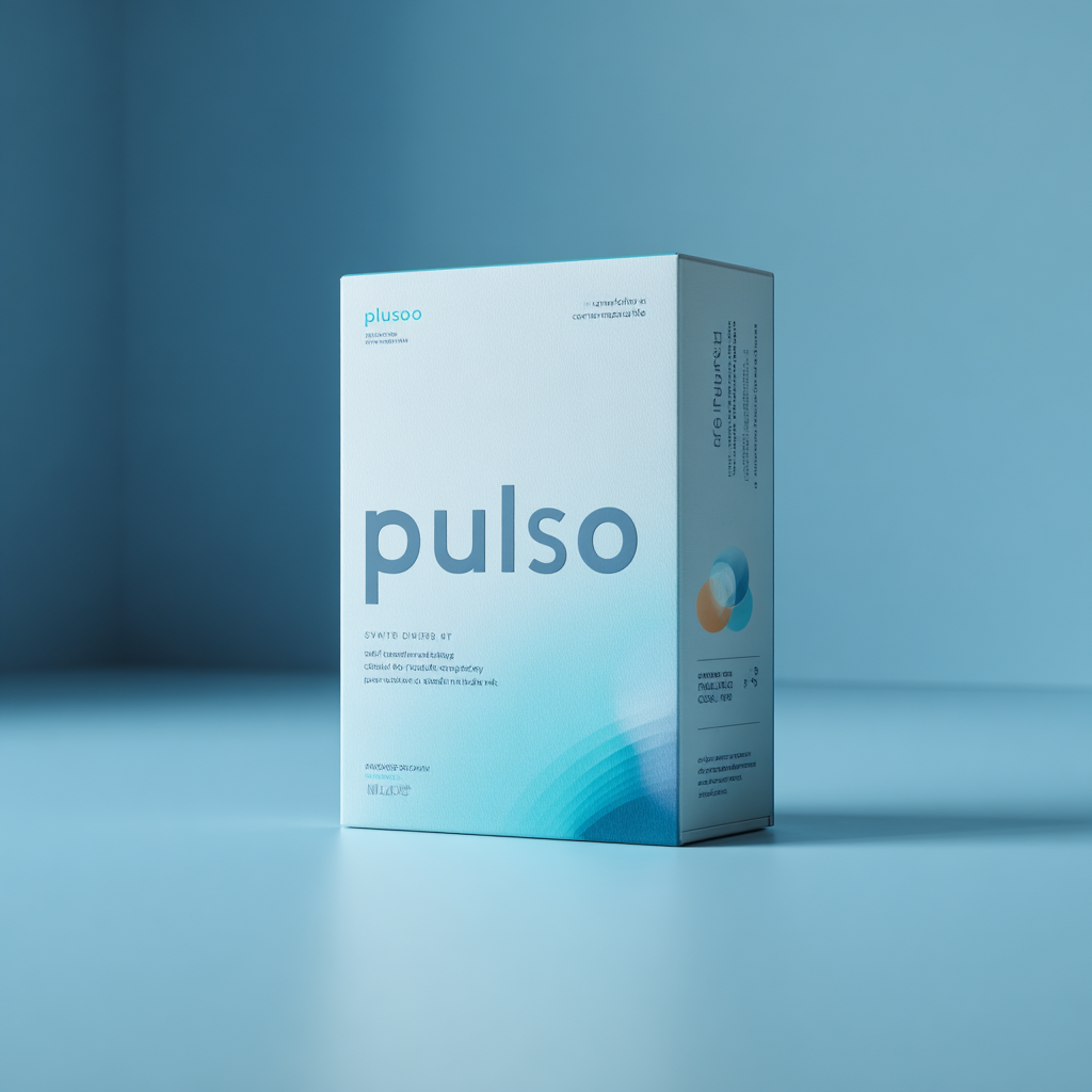 Pulso supplement package on neutral background